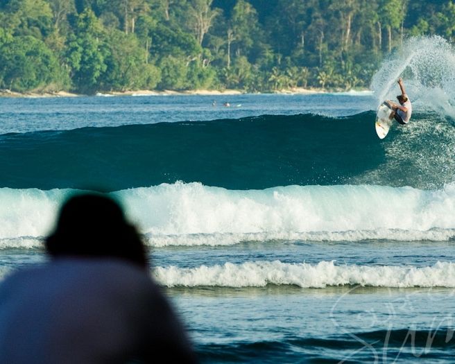 Pasti breaks out the front of Telo Surfing Village