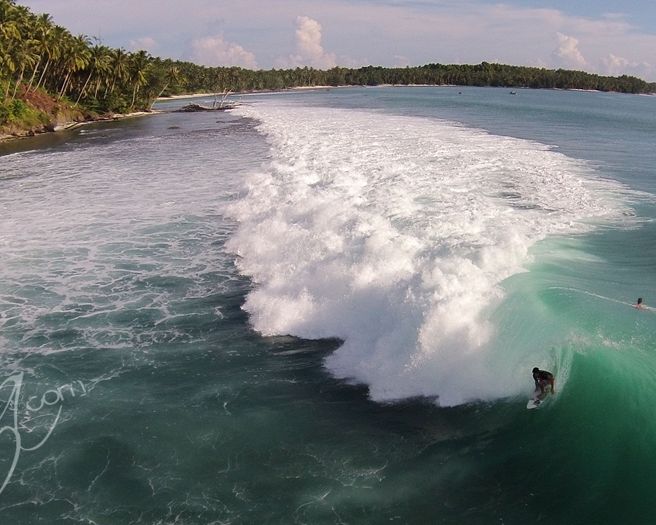E-bay from above in the Mentawai Islands