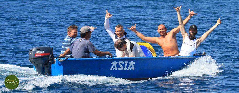 One of 2 tenders included for each trip