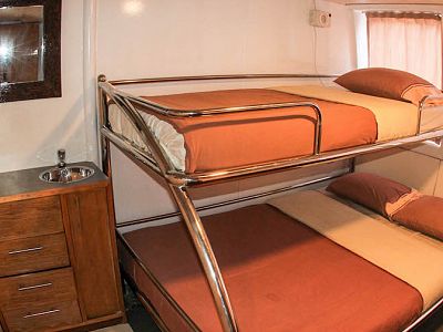 Double bed and single bunk