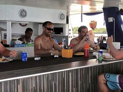 Stern bar area