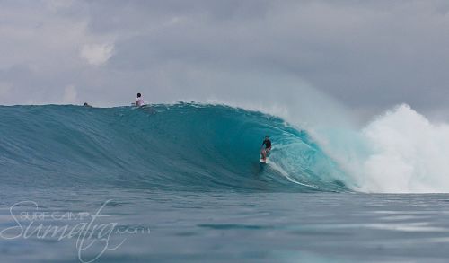 Rifles surf break Sumatra